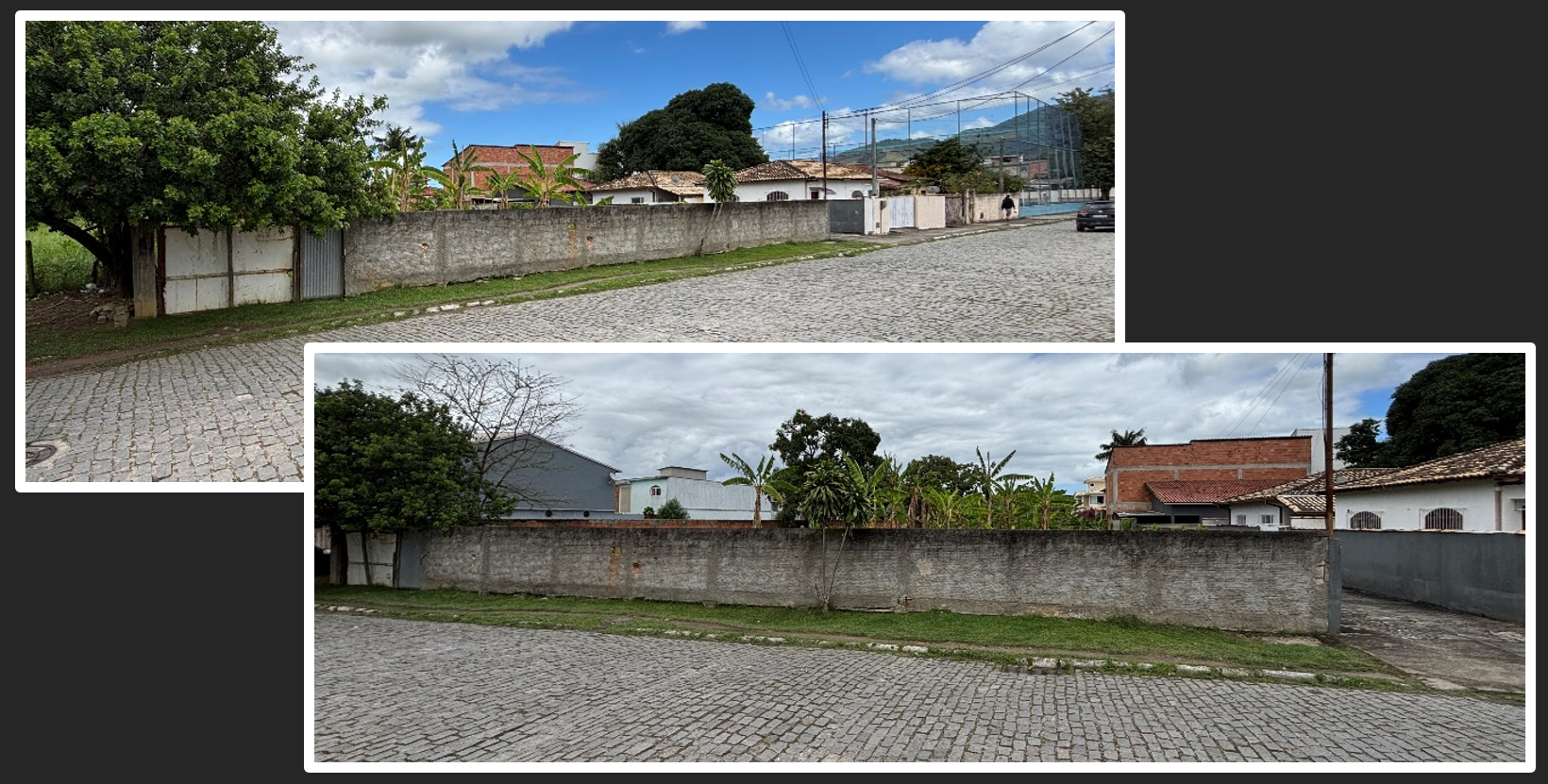 Vista de satélite do terreno